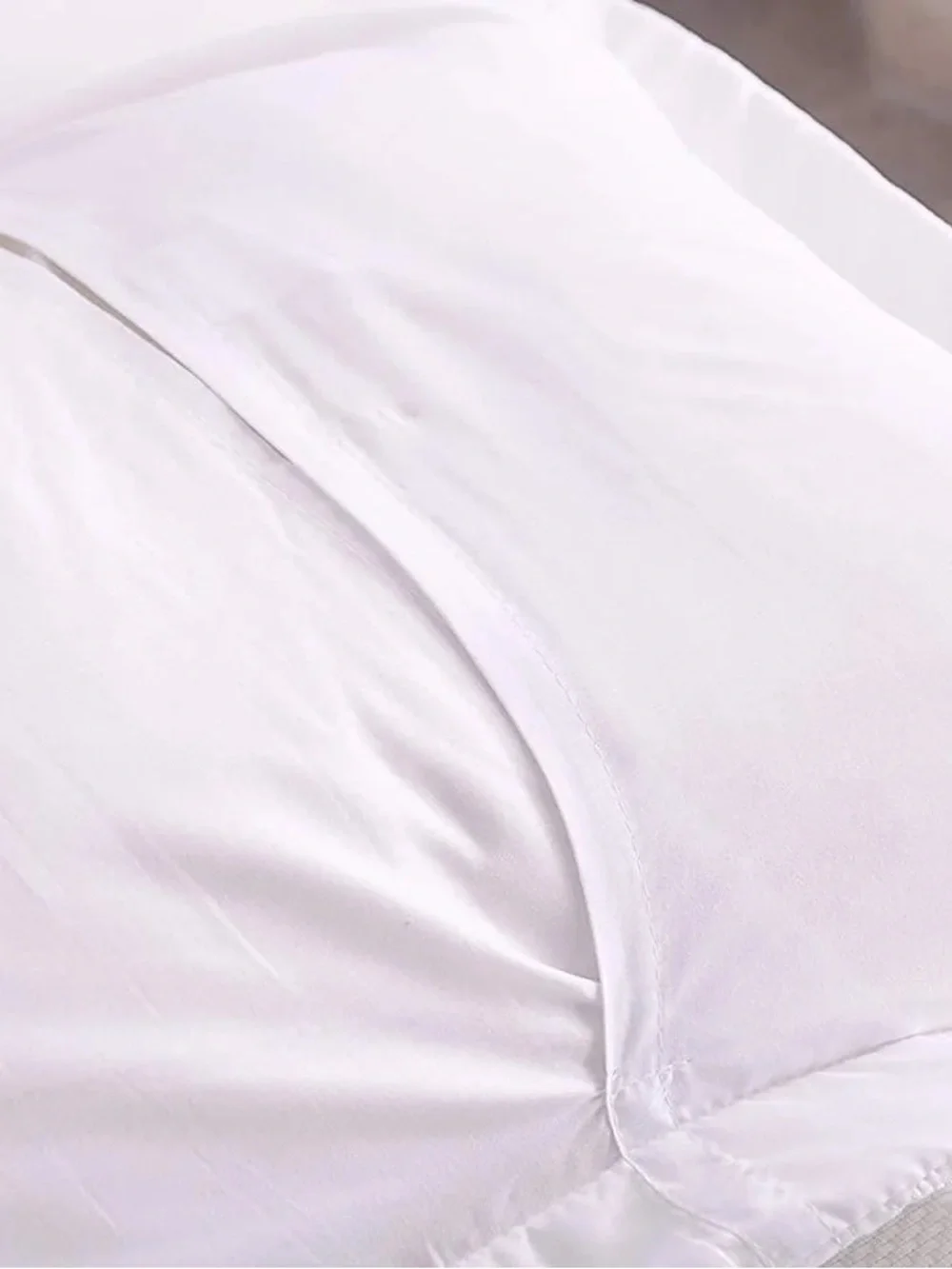 White Quilted Pillow Sham Pair - Elegant Floral Texture